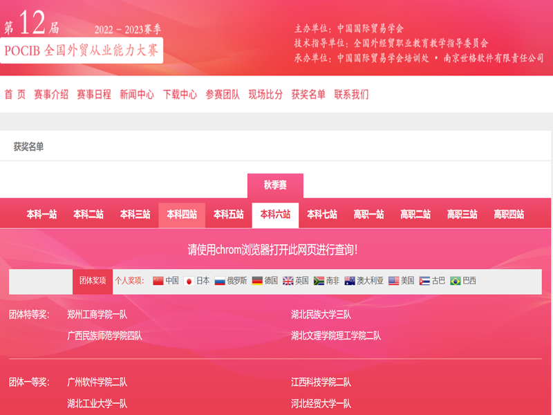 我校学子在第十二届POCIB全国外贸从业能力大赛（秋季赛）中斩获佳绩